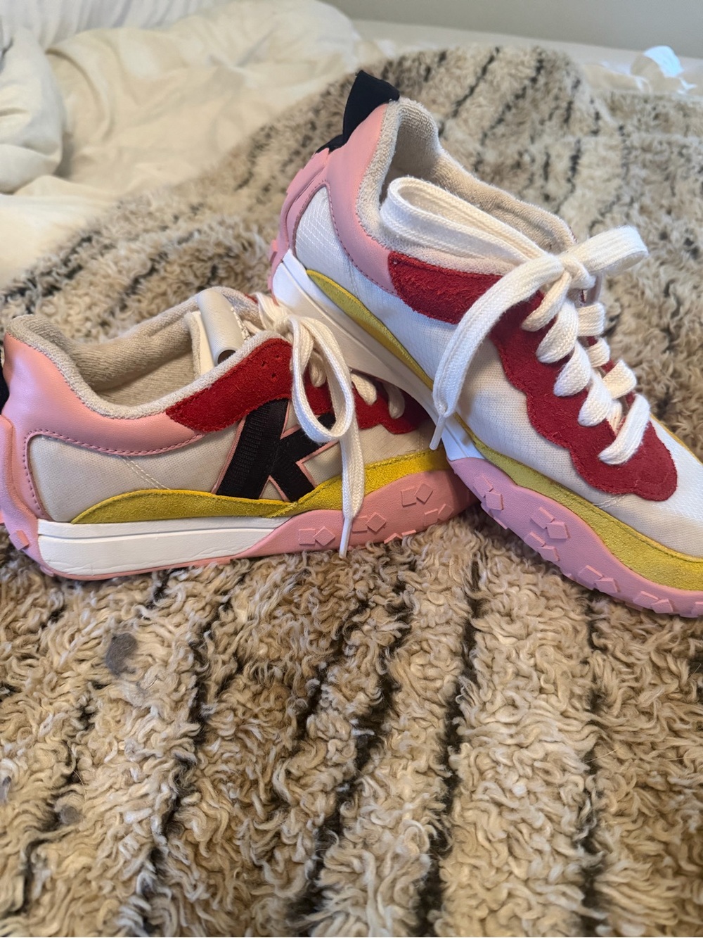 kate spade Kids Pink, Red & Yellow Colorblock Sneakers